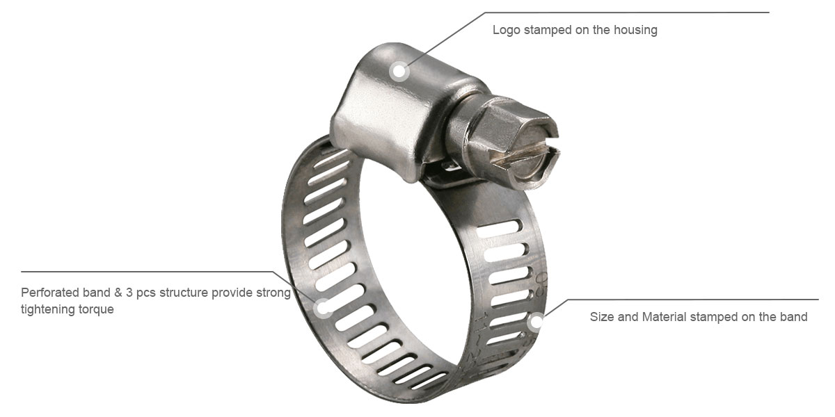 China 5/16" Band Width Clamps(mini Clamps) Manufacturer Kingsun Hose